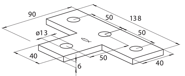 Пластина соединительная Fischer FFF 4T 504500-схема
