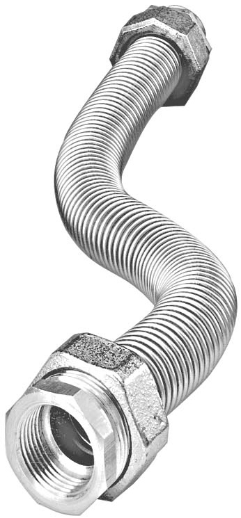 Нержавеющая гофрированная труба гайка-гайка D1/2, 1,2м - фото