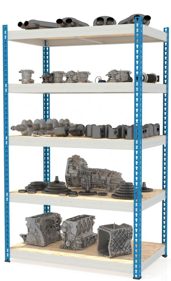 Стеллаж металлический до 300 кг, 5 полок Металл-завод МКФ 15915-2,0 2000х1525х910 мм - фото
