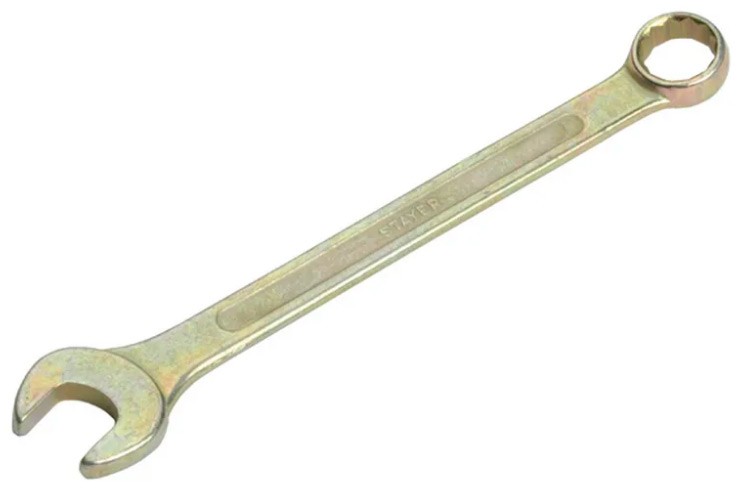 Комбинированный гаечный ключ 11 мм, STAYER 27072-11, оцинкованный - фото