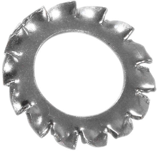 Шайба стопорная с зубьями DIN 6798A, нержавеющая сталь 1.4310 (А2) - фото