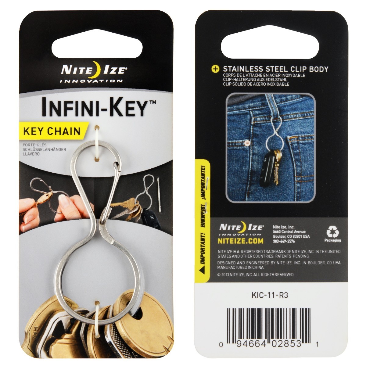 Брелок-карабин для ключей Nite Ize Infini-Key KIC-11-R3 - фото