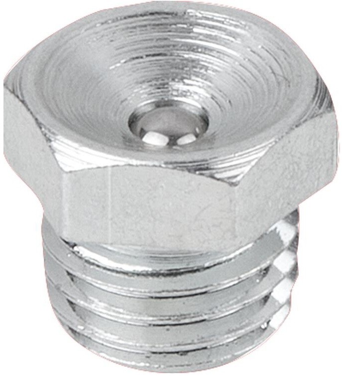 Пресс-масленка DIN 3405 form A прямая шестигранная, оцинкованная сталь - фото