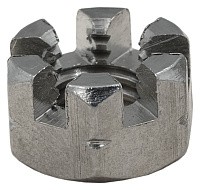 Гайка корончатая (прорезная) DIN 935, нержавеющая сталь А2