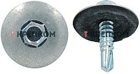 Саморез кровельный с увеличенной EPDM-шайбой 25мм ~DIN 7504 K Cladfast Light Section, оцинкованная сталь