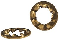 Шайба стопорная М2 с зубьями DIN 6798J(I), бронза (Silicon bronze)