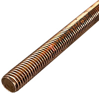 Шпилька резьбовая (штанга) DIN 975, бронза (Silicon bronze)